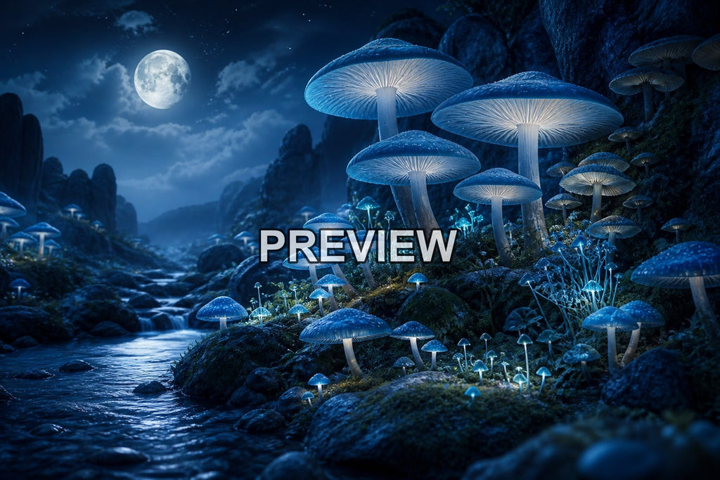 Fantasy Mushroom Worlds – 10 Desktop & Phone Wallpaper Bundle – preview 2
