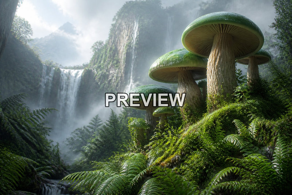 Fantasy Mushroom Worlds – 10 Desktop & Phone Wallpaper Bundle – preview 5