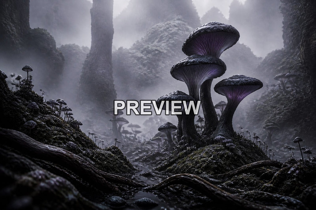 Fantasy Mushroom Worlds – 10 Desktop & Phone Wallpaper Bundle – preview 8