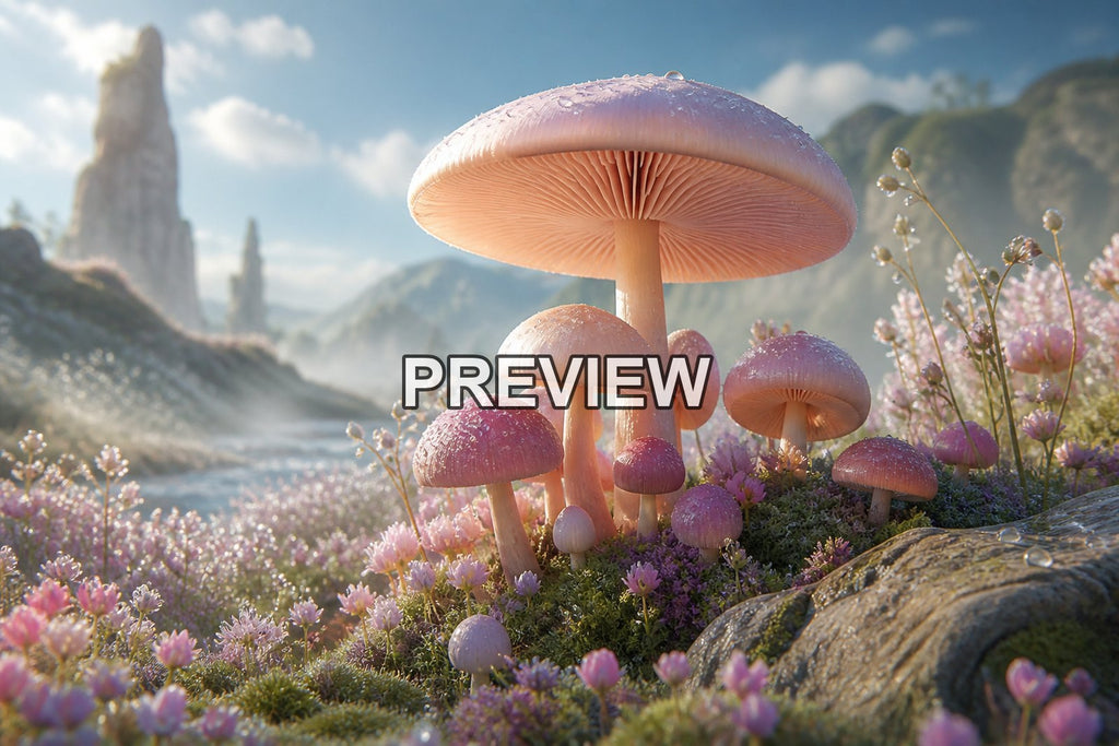 Fantasy Mushroom Worlds – 10 Desktop & Phone Wallpaper Bundle – preview 9