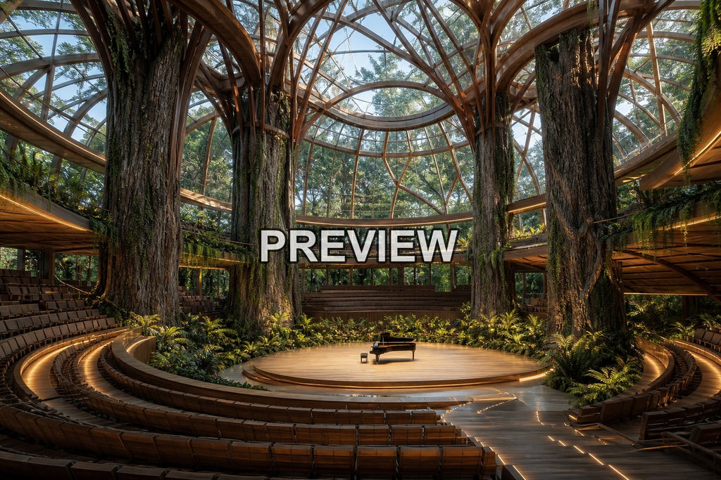 Futuristic Concert Halls – 10 Desktop & Phone Wallpaper Bundle – preview 8