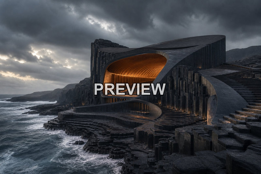 Futuristic Concert Halls – 10 Desktop & Phone Wallpaper Bundle – preview 9