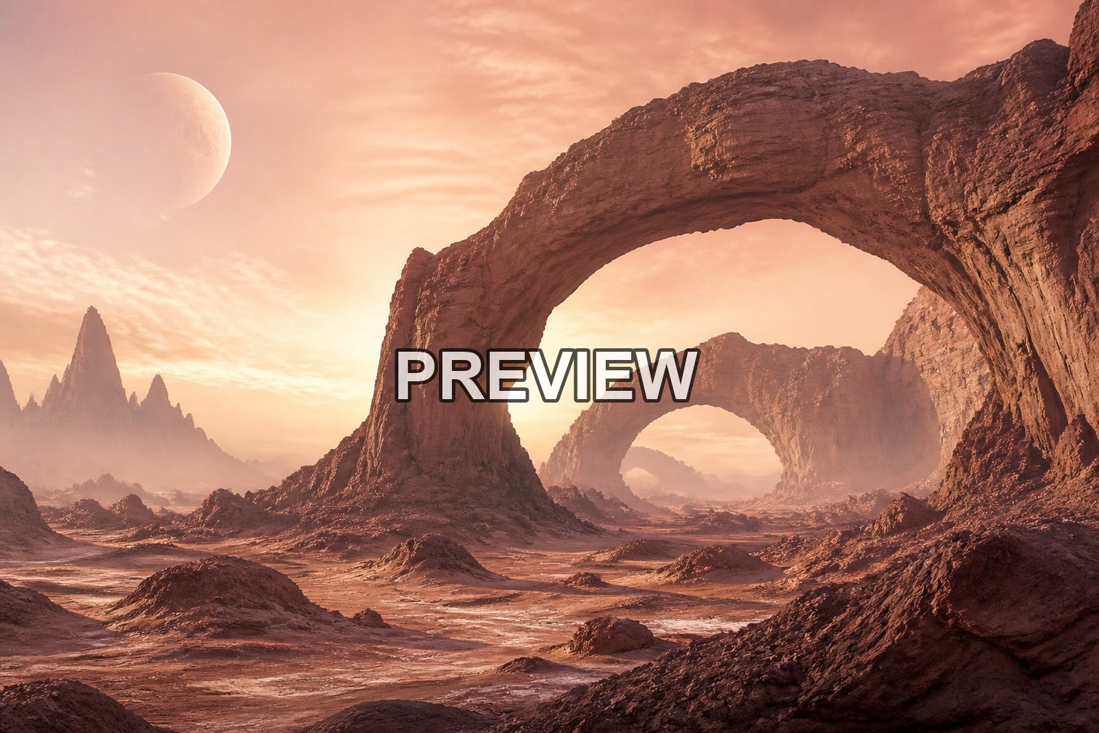 Planetary Landscapes Without Astronauts – 10 Desktop & Phone Wallpaper Bundle – preview 7