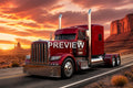American Trucks on Desert Roads – 10 Desktop & Phone Wallpaper Bundle – preview 1