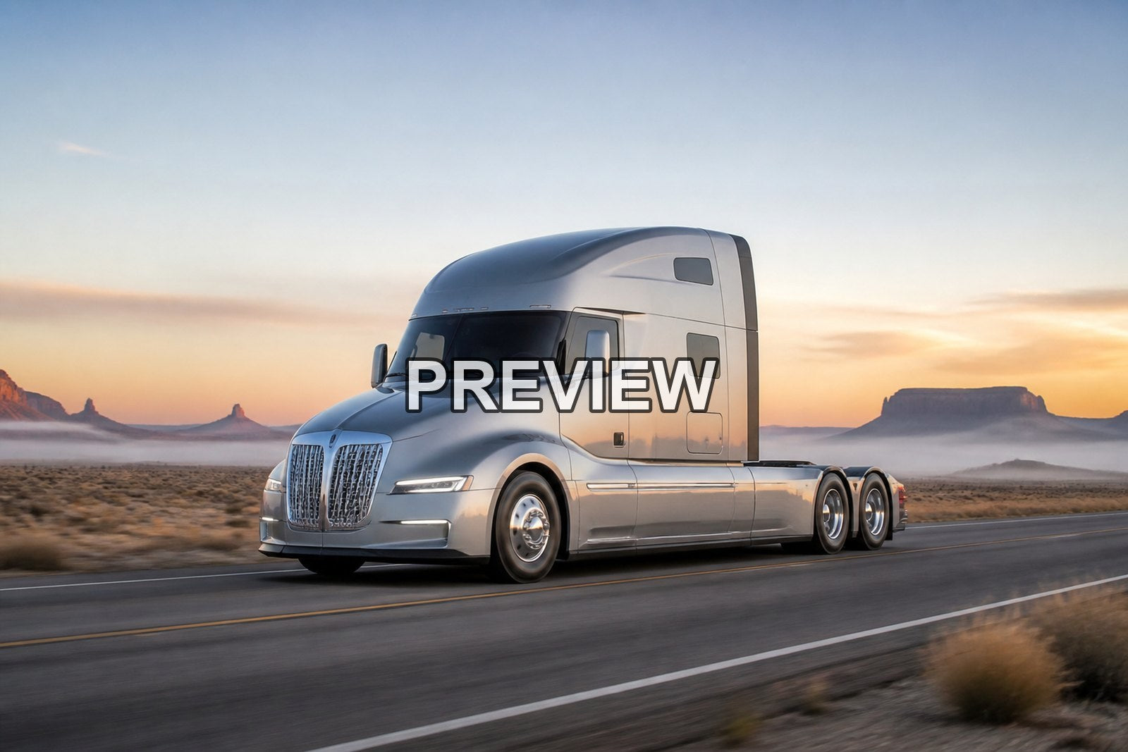American Trucks on Desert Roads – 10 Desktop & Phone Wallpaper Bundle – preview 2