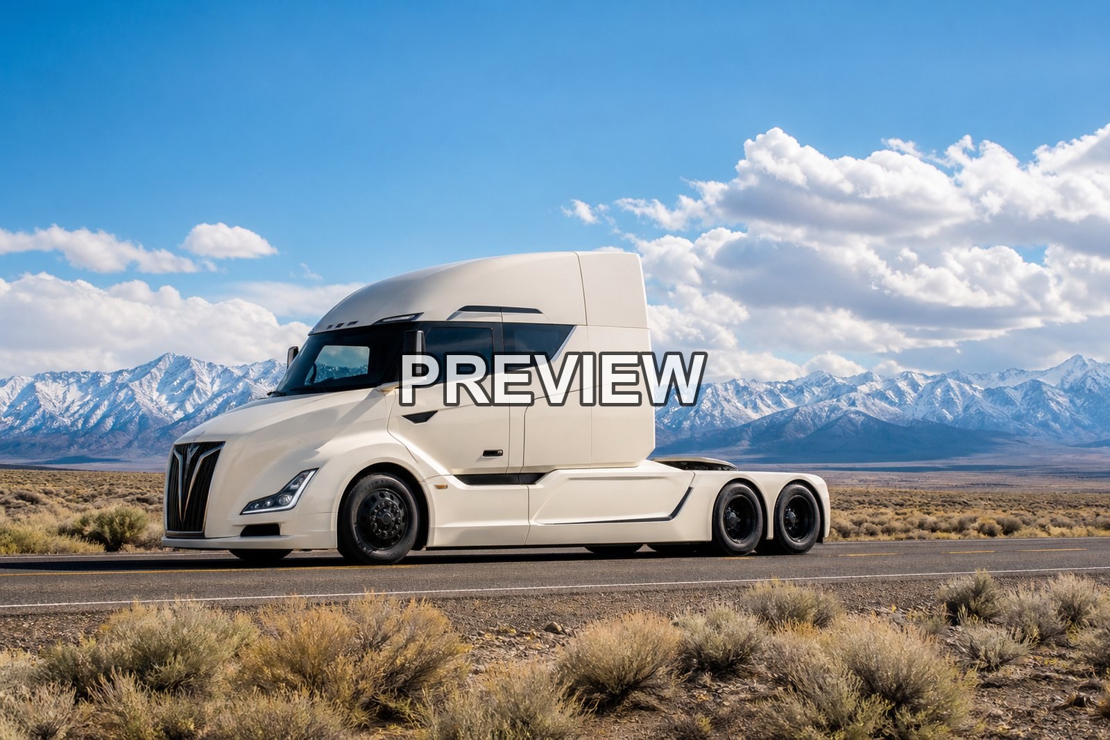 American Trucks on Desert Roads – 10 Desktop & Phone Wallpaper Bundle – preview 8