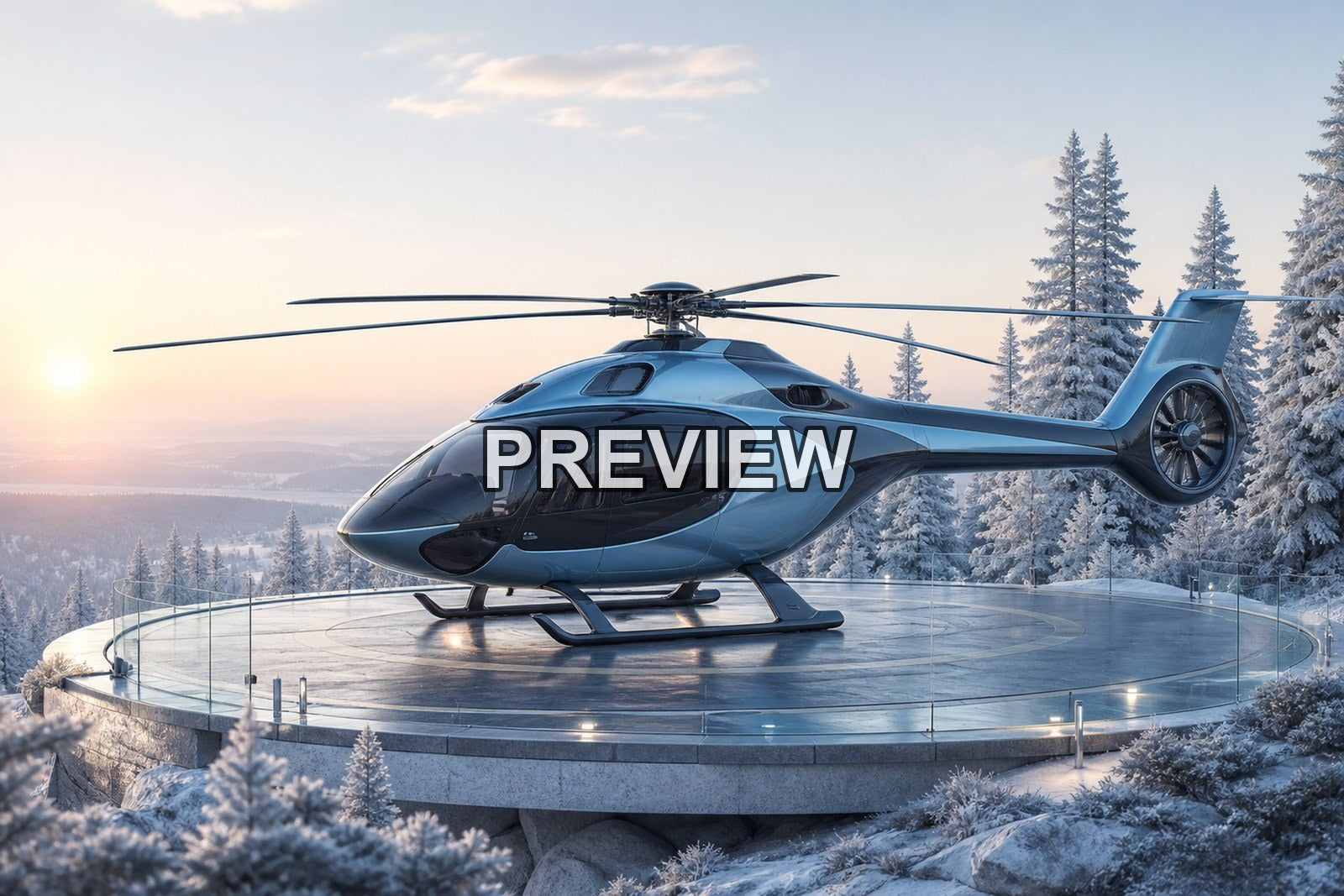 Fictional Helicopters – 10 Desktop & Phone Wallpaper Bundle – preview 9