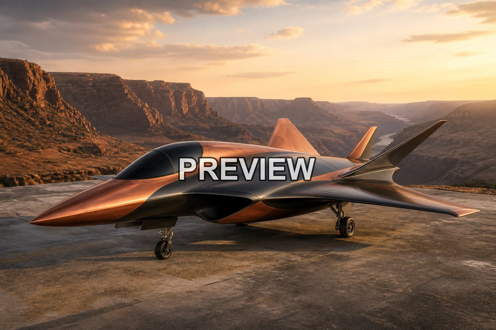 Unarmed Fighter Jet Concepts – 10 Desktop & Phone Wallpaper Bundle – preview 5