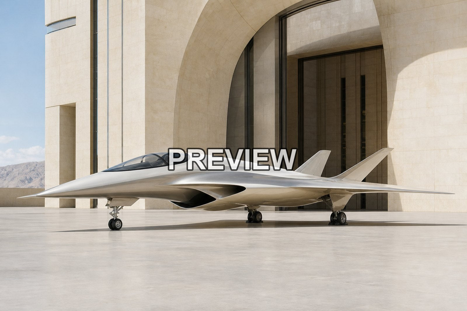 Unarmed Fighter Jet Concepts – 10 Desktop & Phone Wallpaper Bundle – preview 9