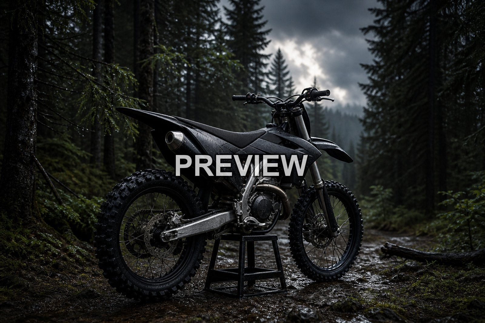Motocross in the Forest – 10 Desktop & Phone Wallpaper Bundle – preview 6