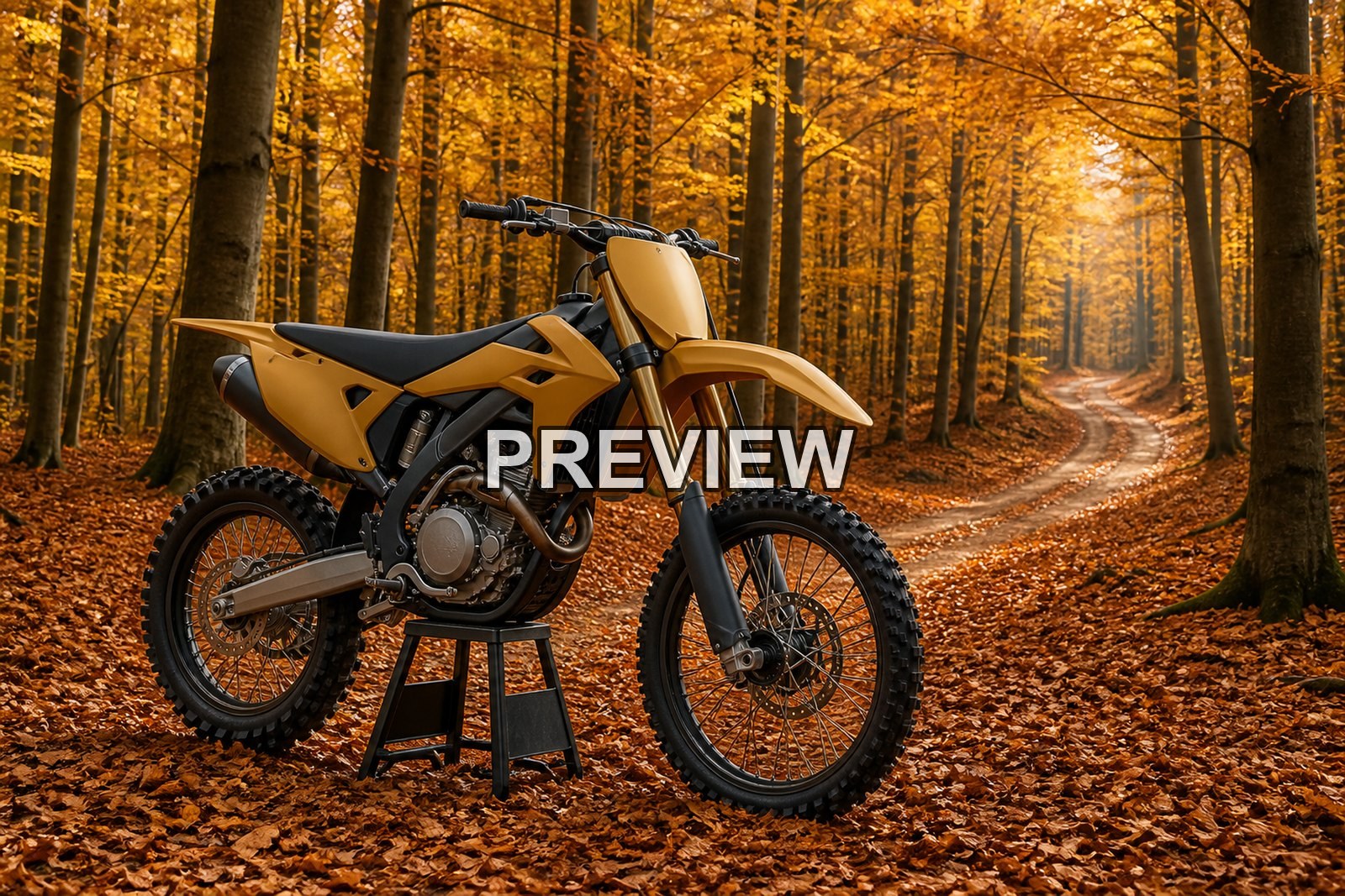 Motocross in the Forest – 10 Desktop & Phone Wallpaper Bundle – preview 7