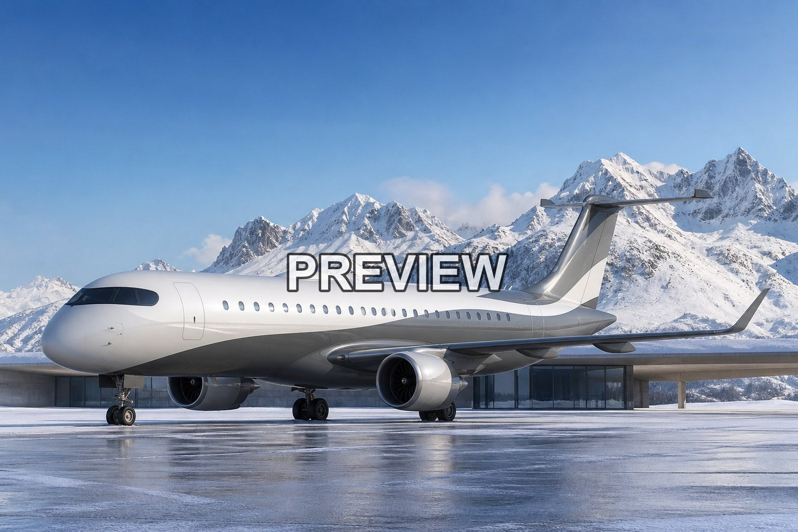 Fictional Passenger Planes – 10 Desktop & Phone Wallpaper Bundle – preview 2