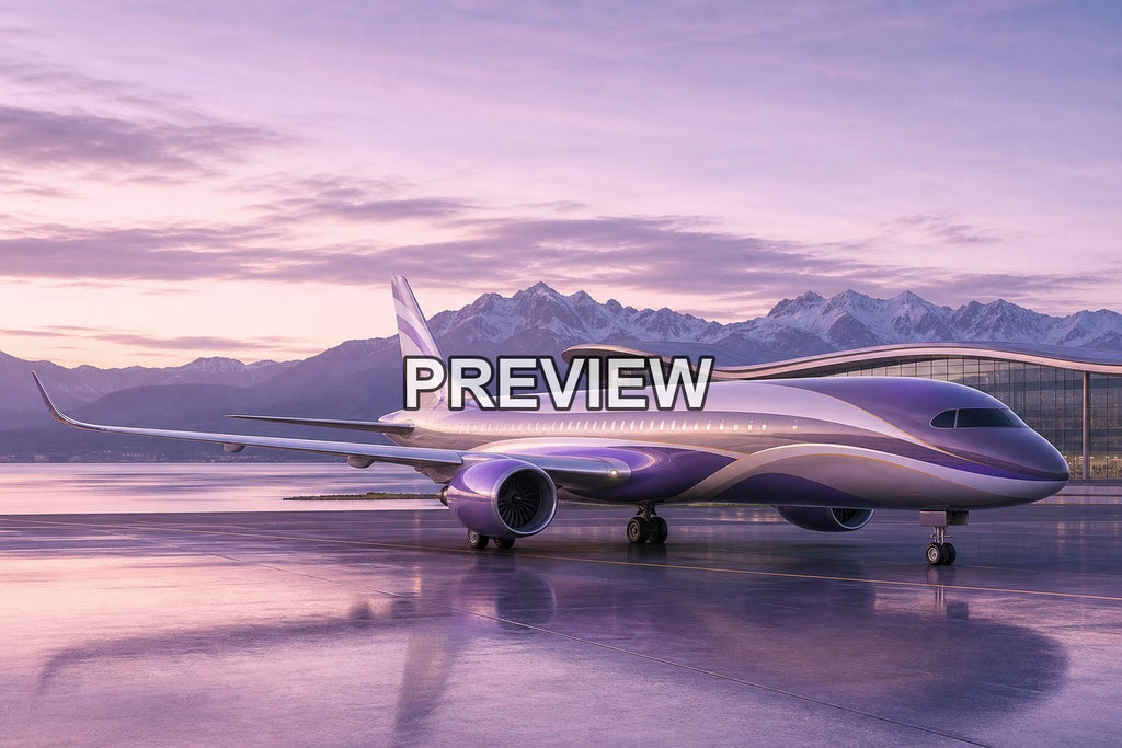 Fictional Passenger Planes – 10 Desktop & Phone Wallpaper Bundle – preview 7