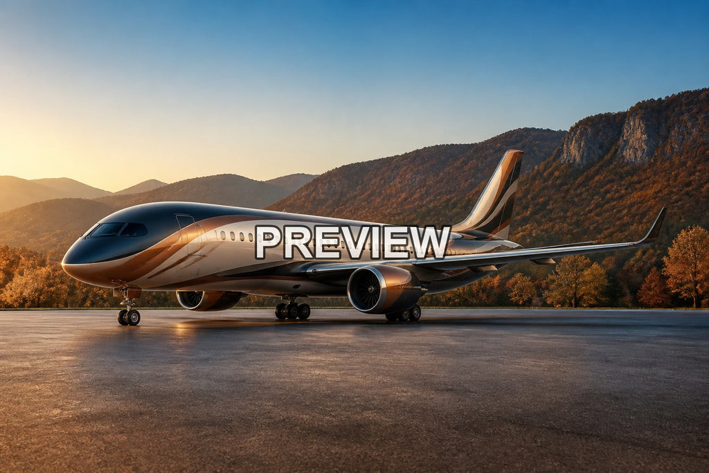 Fictional Passenger Planes – 10 Desktop & Phone Wallpaper Bundle – preview 9