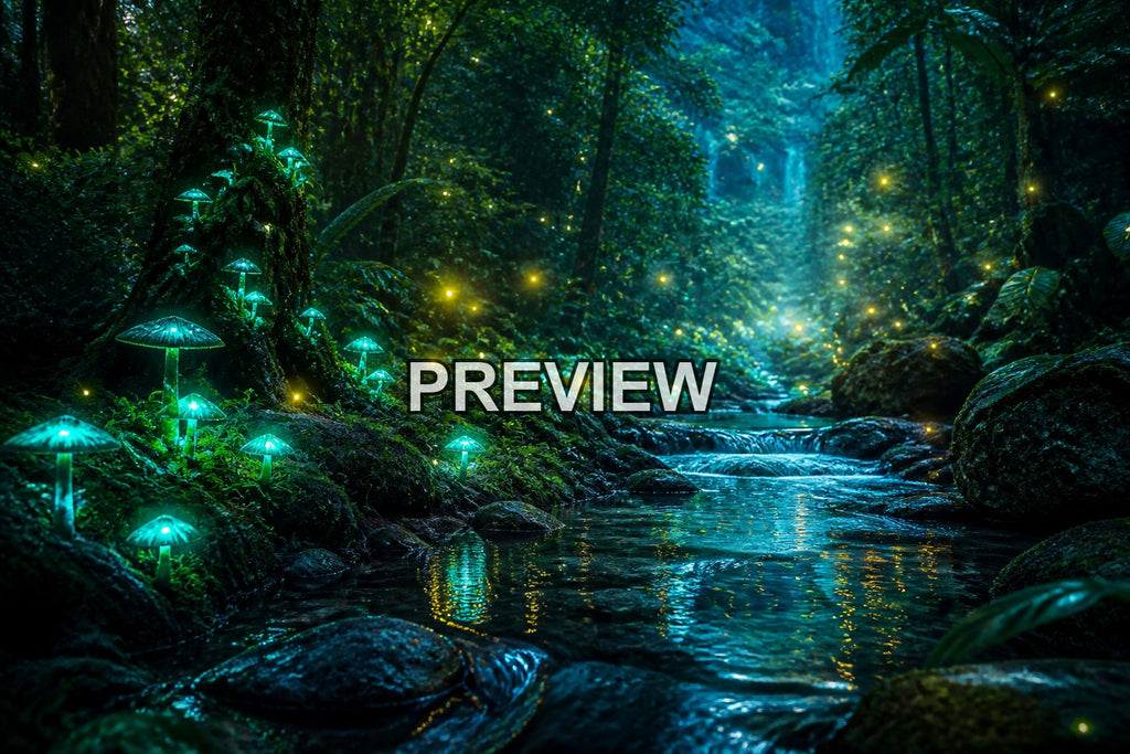 Bioluminescent Nature – 10 Desktop & Phone Wallpaper Bundle – preview 1