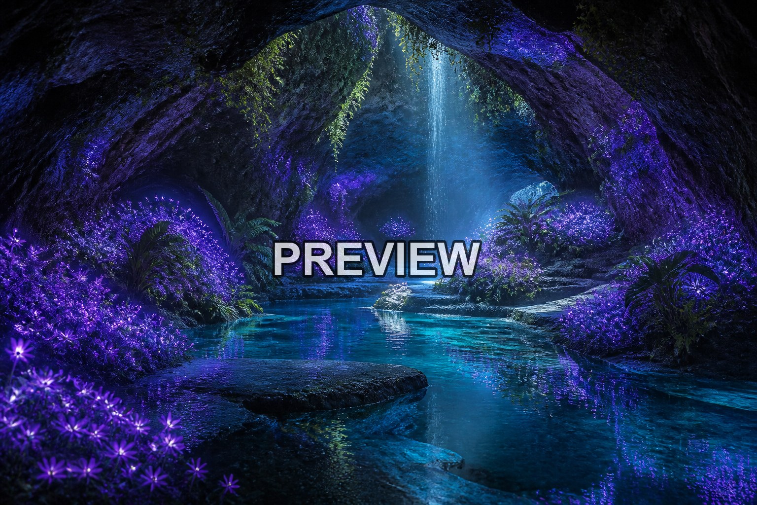 Bioluminescent Nature – 10 Desktop & Phone Wallpaper Bundle – preview 3