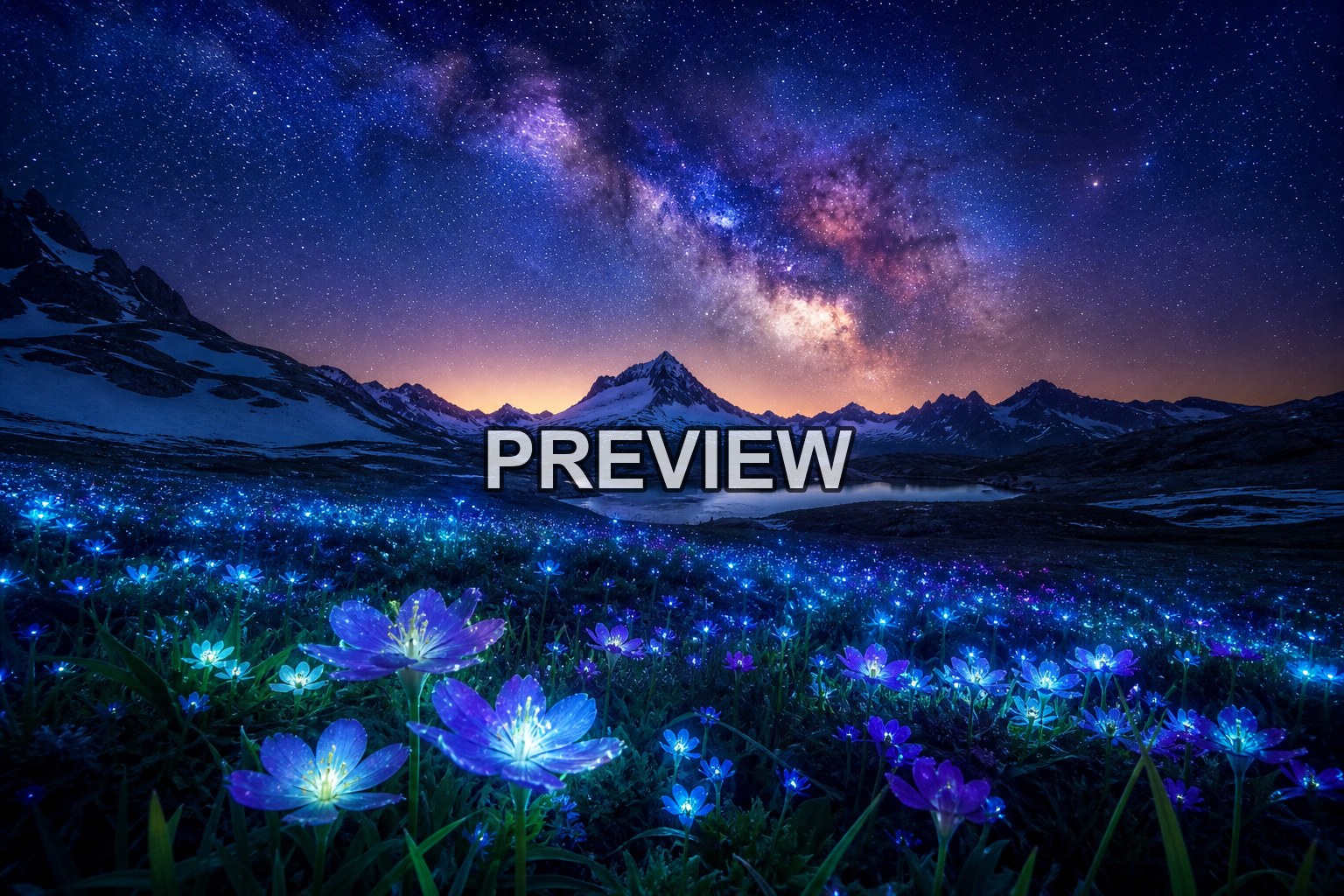 Bioluminescent Nature – 10 Desktop & Phone Wallpaper Bundle – preview 6