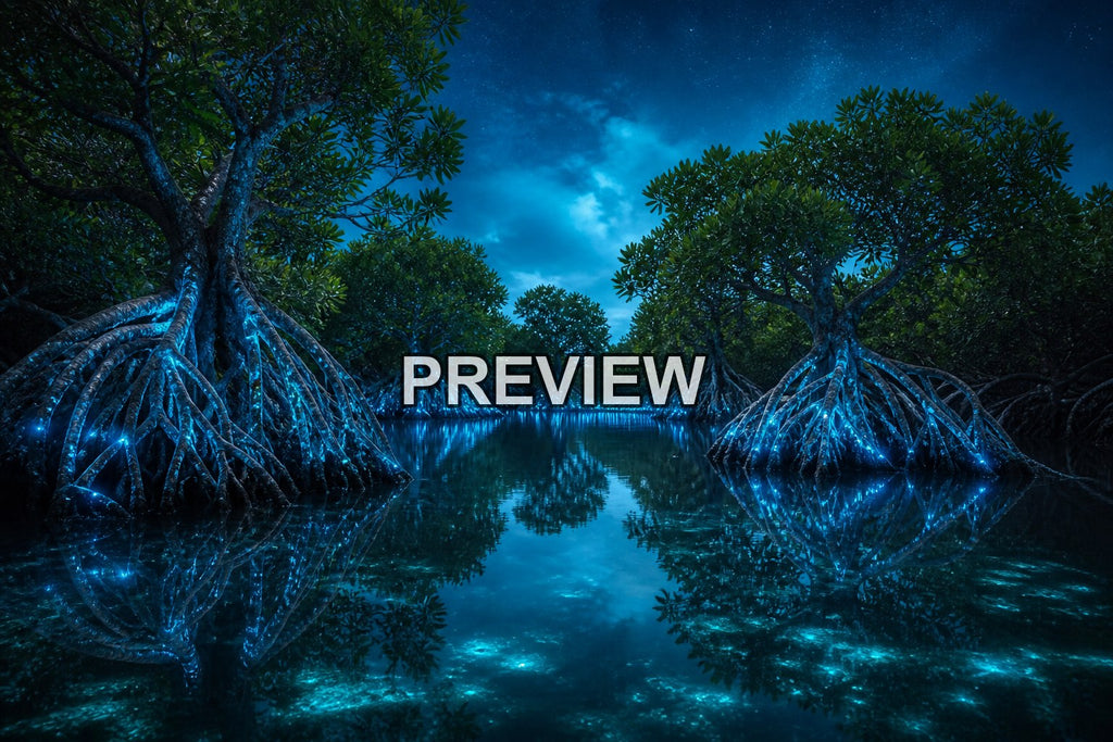 Bioluminescent Nature – 10 Desktop & Phone Wallpaper Bundle – preview 7
