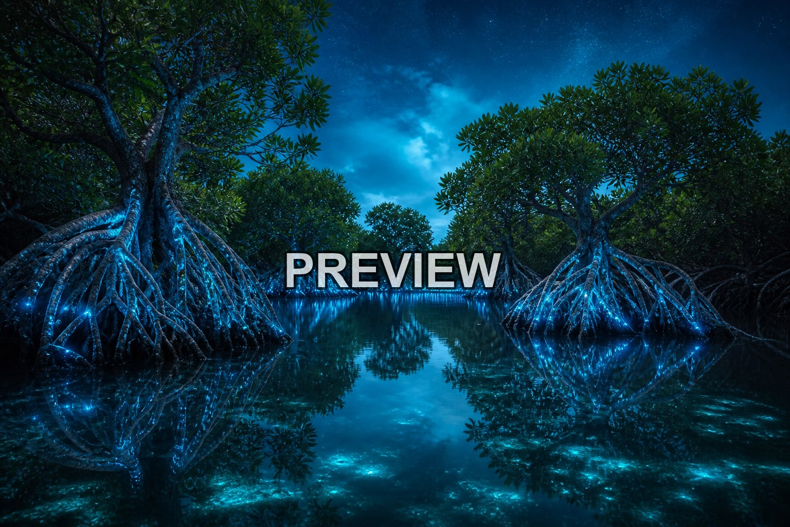 Bioluminescent Nature – 10 Desktop & Phone Wallpaper Bundle – preview 7
