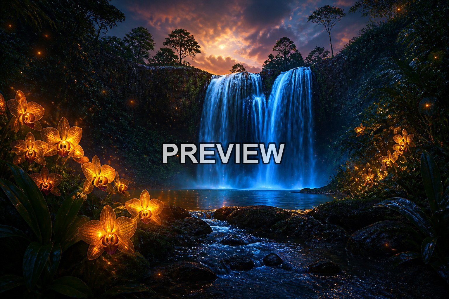 Bioluminescent Nature – 10 Desktop & Phone Wallpaper Bundle – preview 10