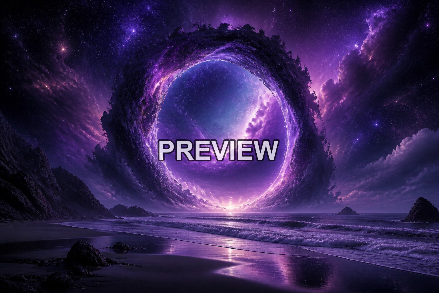 Cosmic Portals – 10 Desktop & Phone Wallpaper Bundle – preview 4