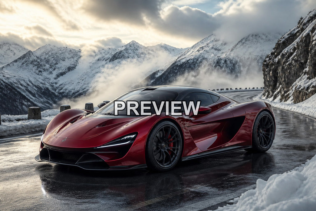 Supercars in a Futuristic City – 10 Desktop & Phone Wallpaper Bundle – preview 3