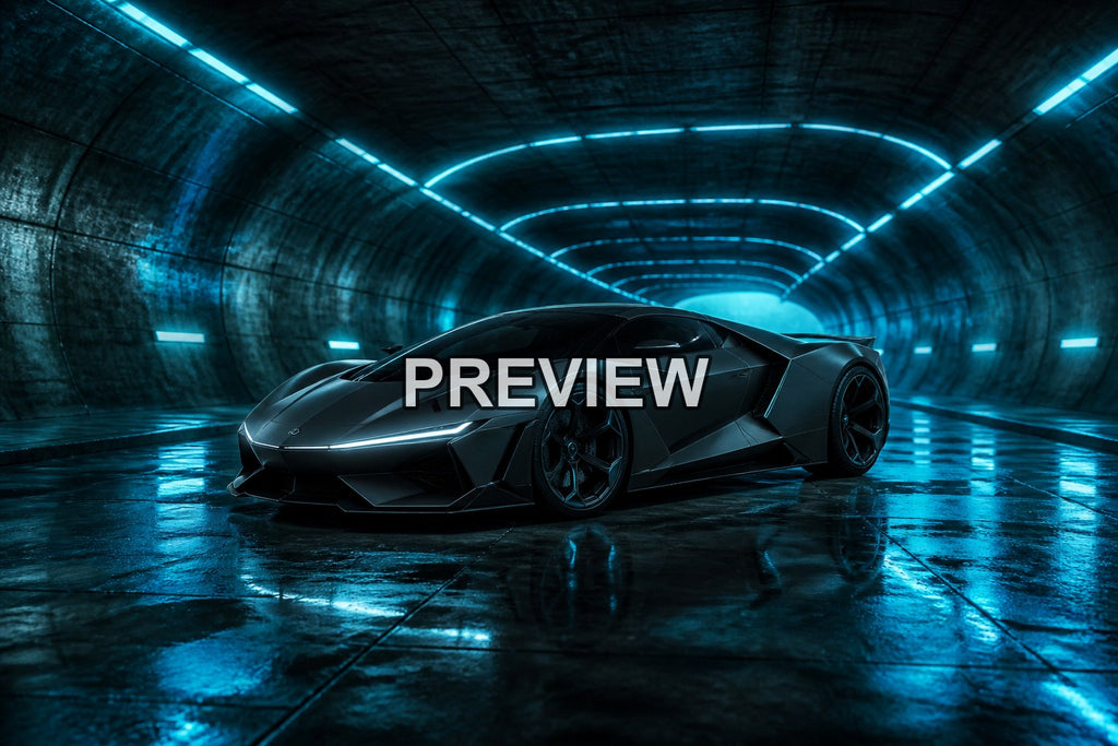 Supercars in a Futuristic City – 10 Desktop & Phone Wallpaper Bundle – preview 4