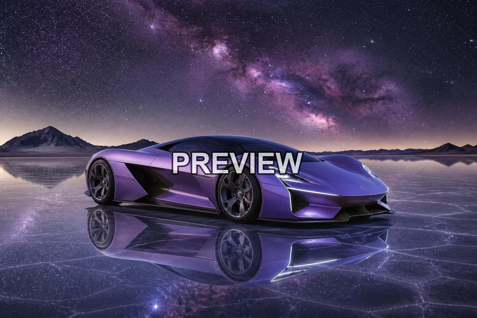 Supercars in a Futuristic City – 10 Desktop & Phone Wallpaper Bundle – preview 8