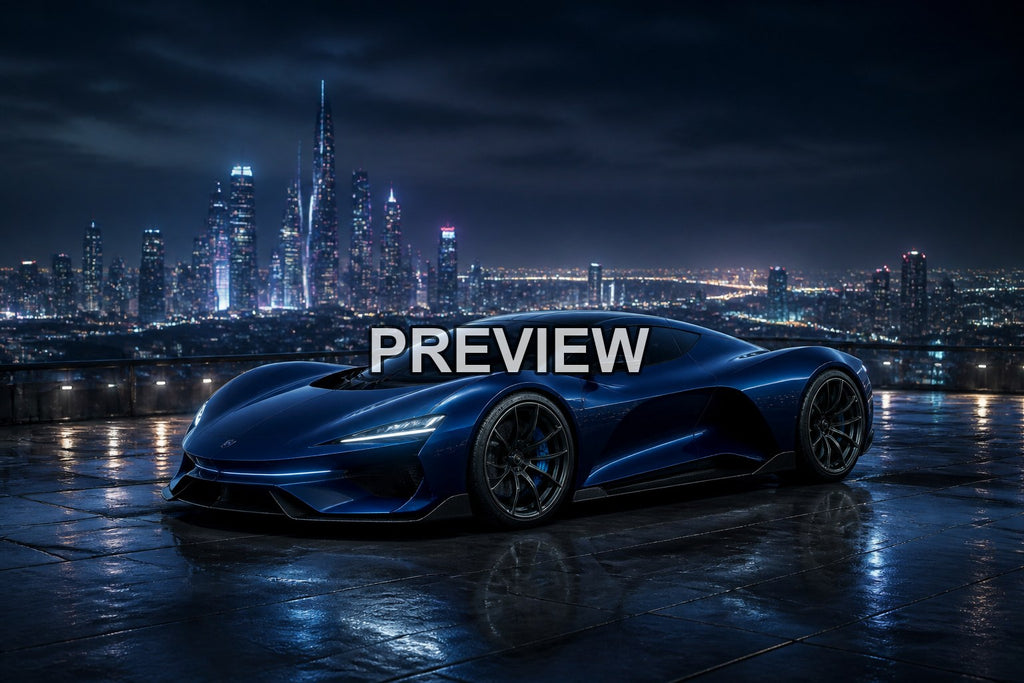 Supercars in a Futuristic City – 10 Desktop & Phone Wallpaper Bundle – preview 10